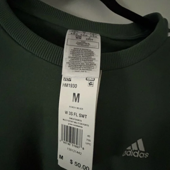 Adidas women’s Dark Green Crewneck Sweater - Picture 2 of 2